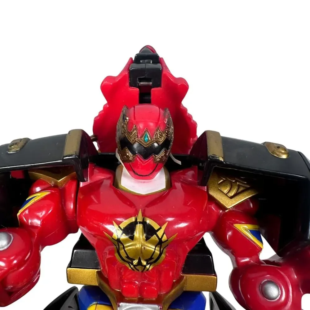 2003 Bandai Power Rangers Dino Thunder Red Ranger Triceratops Action Figure 7.5